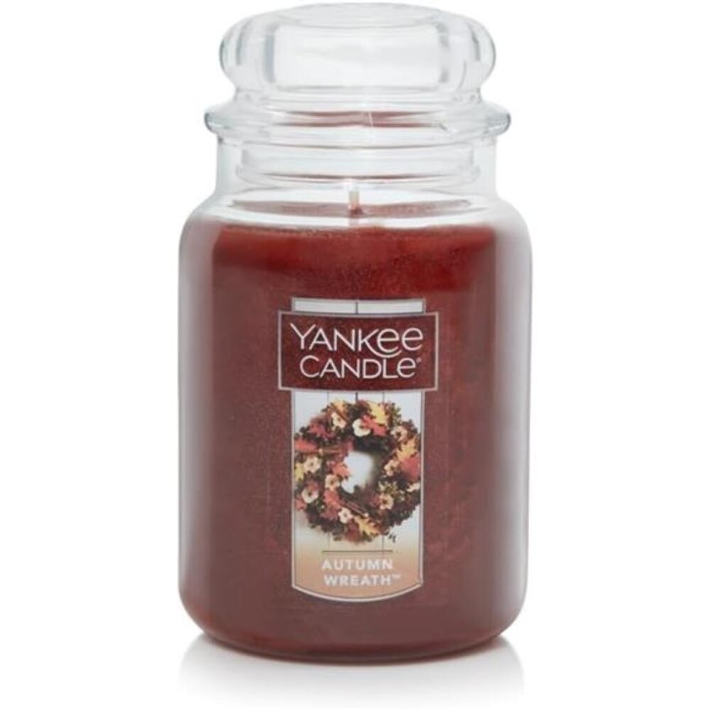 Autumn Wreath 22oz‎ Aromatherapy Candle, Over 110 Hours, Fall Scent, Single Wick